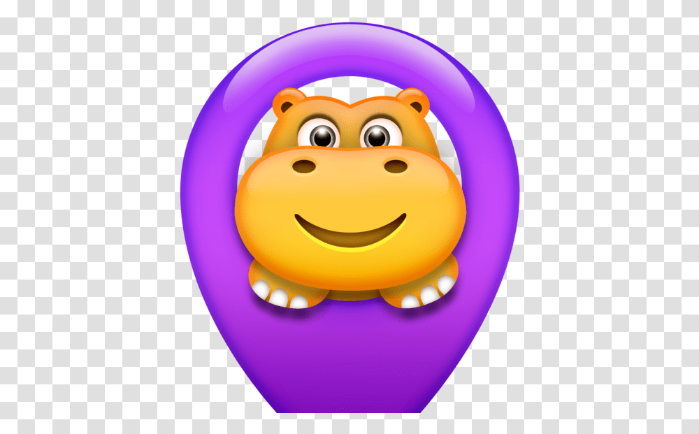 My Hippo Space Map Pin Mobile Pin Map Icon Illustration Smiley, Toy, Balloon, Food, Heart Transparent Png