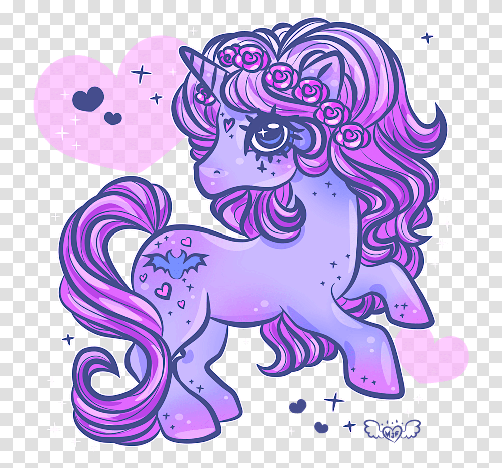 My Little Pastel Goth Pony Pastel Goth Pastel Unicorn, Purple, Animal Transparent Png