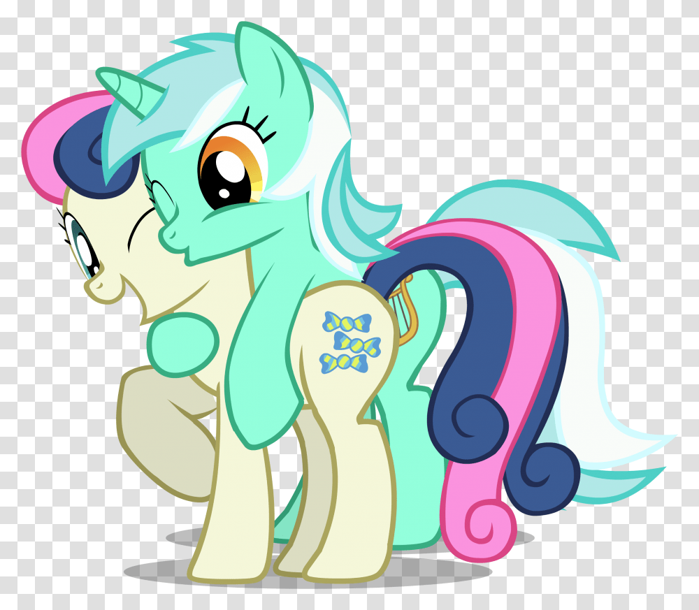 My Little Pony Bonbon And Lyra, Dragon, Outdoors Transparent Png
