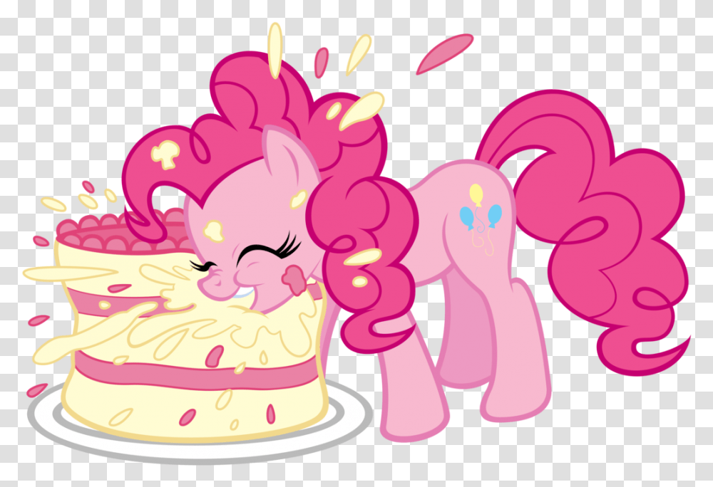 My Little Pony Clipart Birthday Cake Pinkie Pie With Birthday Cake, Dessert, Food, Sweets, Confectionery Transparent Png