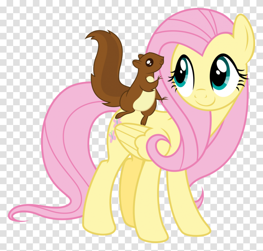 My Little Pony Clipart Squirrel Squirrel Is On Fluttershy, Outdoors, Figurine, Nature Transparent Png
