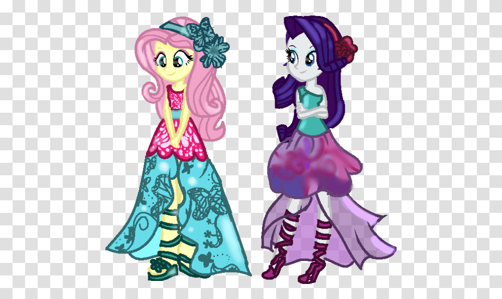 My Little Pony Equestria Girls Rarity And Fluttershy, Apparel, Toy, Doll Transparent Png