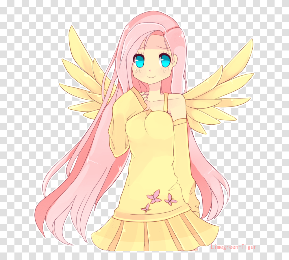 My Little Pony Fluttershy Anime, Angel, Archangel Transparent Png