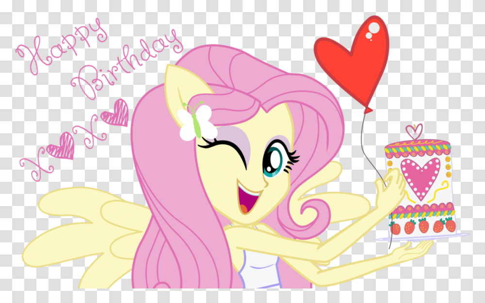 My Little Pony Happy Birthday Fluttershy, Sweets, Food Transparent Png