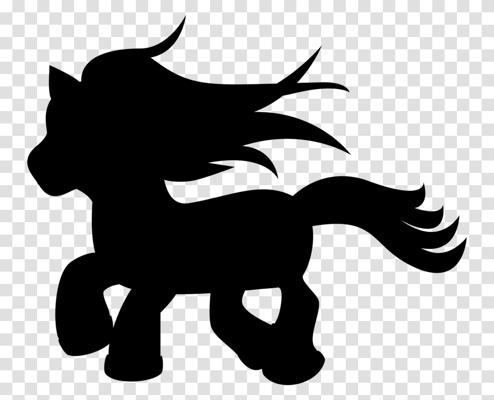 My Little Pony Horse Silhouette Drawing, Gray, World Of Warcraft Transparent Png