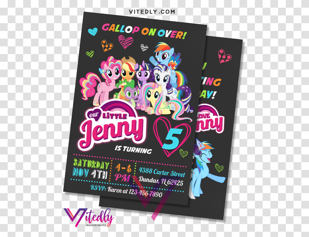My Little Pony Invitation My Little Pony, Flyer, Poster, Paper, Advertisement Transparent Png