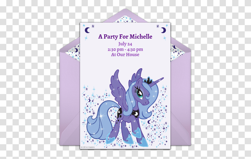 My Little Pony Princess Luna Invitation, Paper, Flyer, Poster, Advertisement Transparent Png