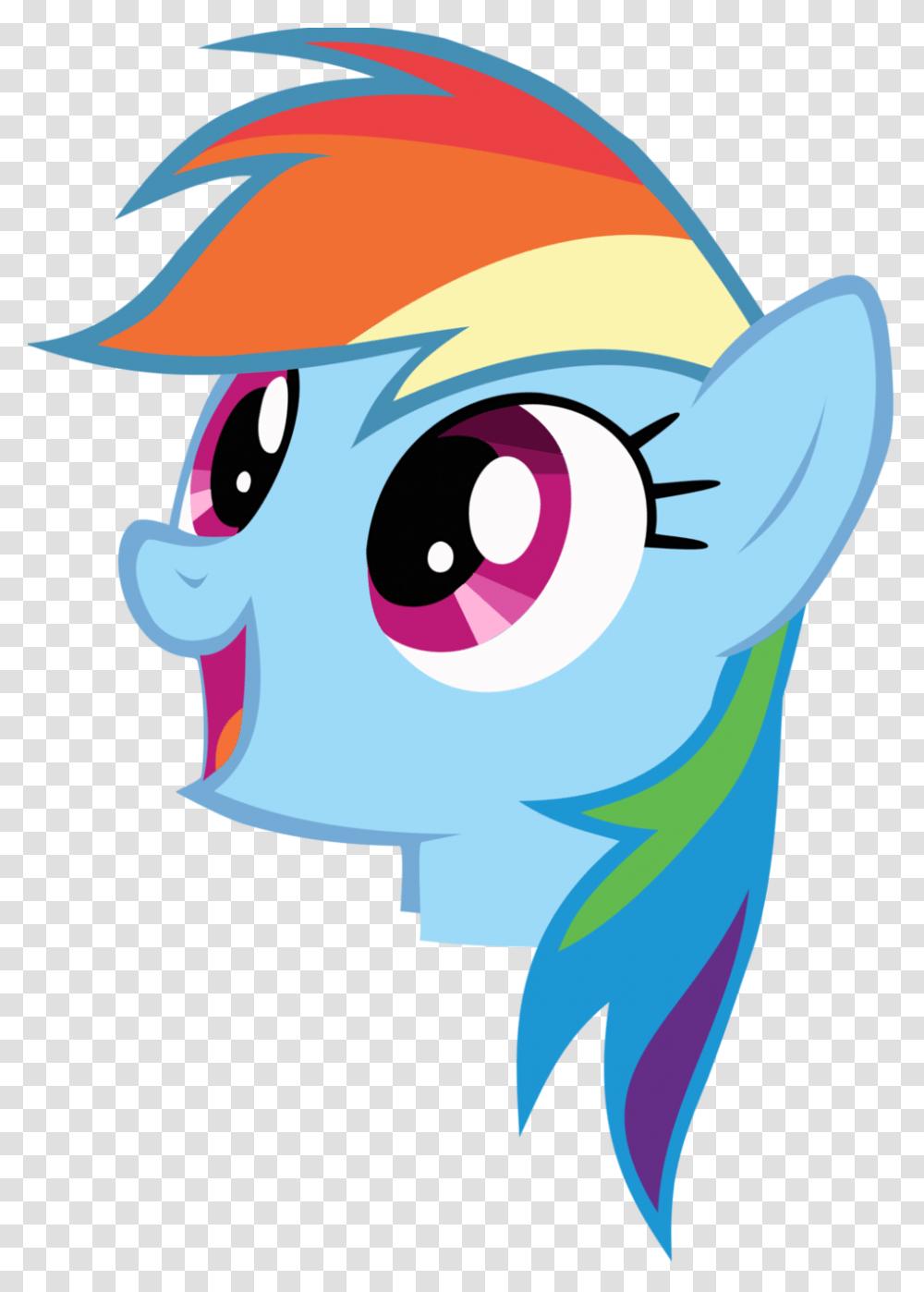 My Little Pony Rainbow Dash Head, Apparel Transparent Png