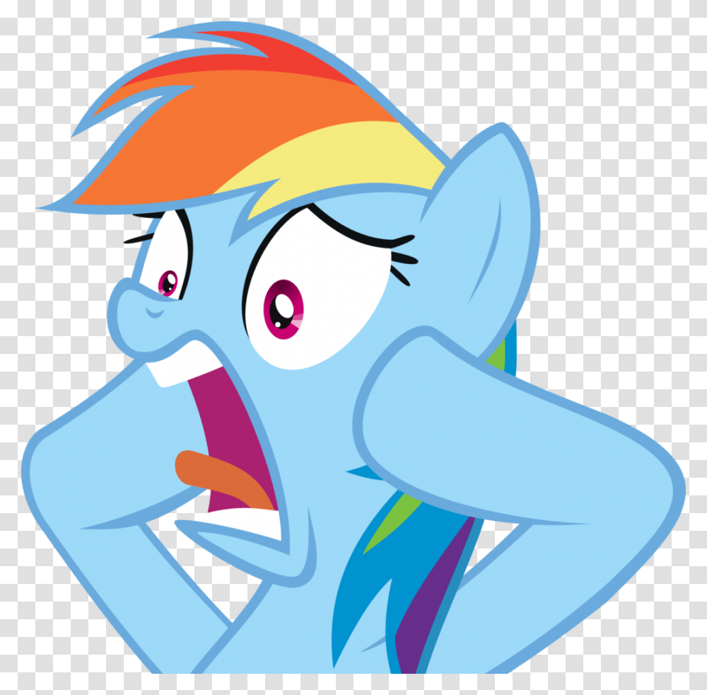 My Little Pony Rainbow Dash Shocked Clipart Download My Little Pony Rainbow Dash Surprised, Mouth, Hat Transparent Png