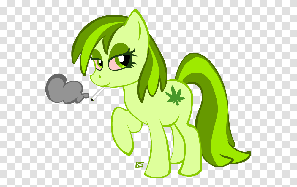 My Little Pony Smoking Weed, Green, Animal, Reptile, Plant Transparent Png