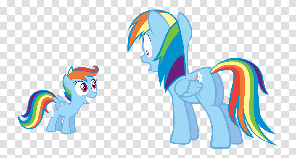 My Little Pony Xvi Rainbow Dash And Filly Applejack, Toy, Hand Transparent Png