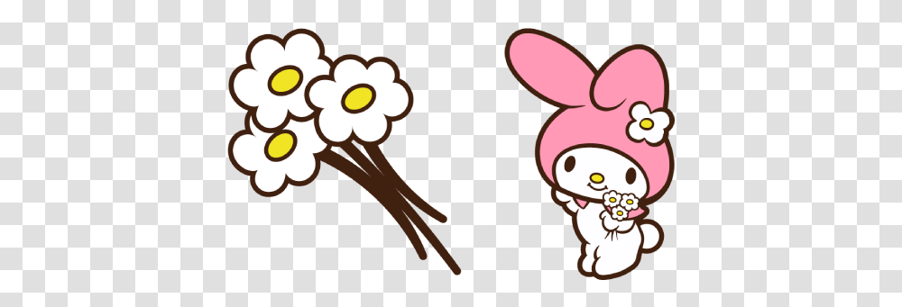 My Melody And Flowers Cursor My Melody Cursor, Plant, Face, Rattle, Photography Transparent Png
