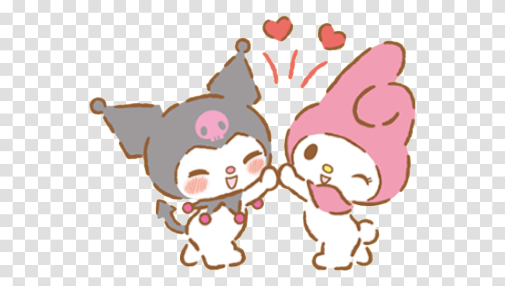 My Melody And Kuromi Stickers, Plant, Flower, Blossom Transparent Png