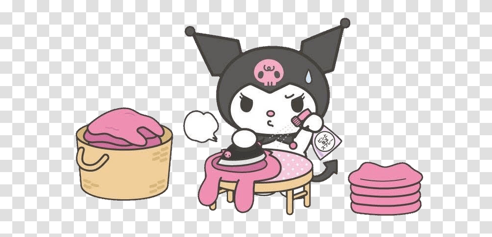 My Melody Chan Helps With Sanrio Kuromi House, Performer, Label, Text, Cake Transparent Png