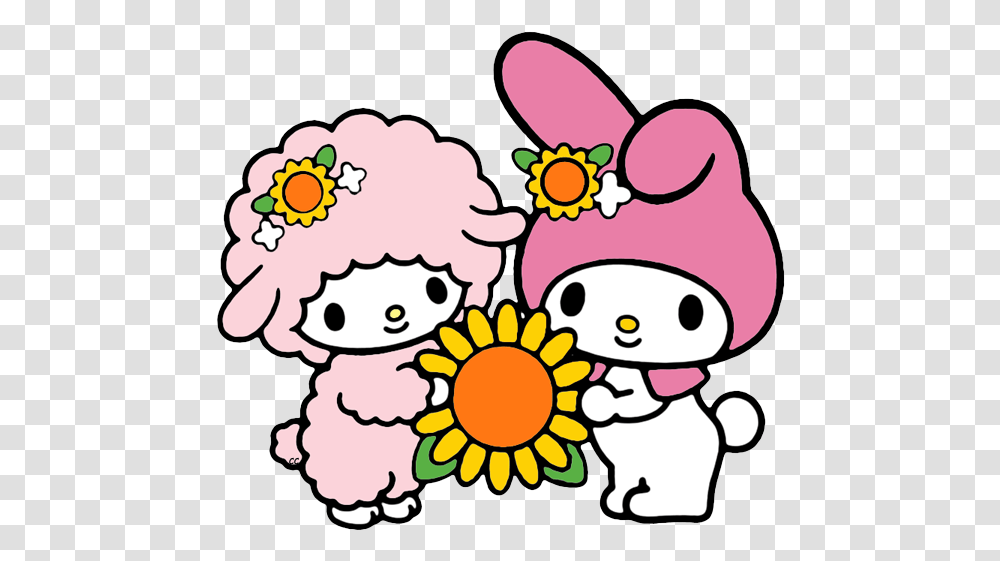 My Melody Clip Art Cartoon My Melody And My Sweet Piano Flower, Graphics, Floral Design, Pattern, Doodle Transparent Png