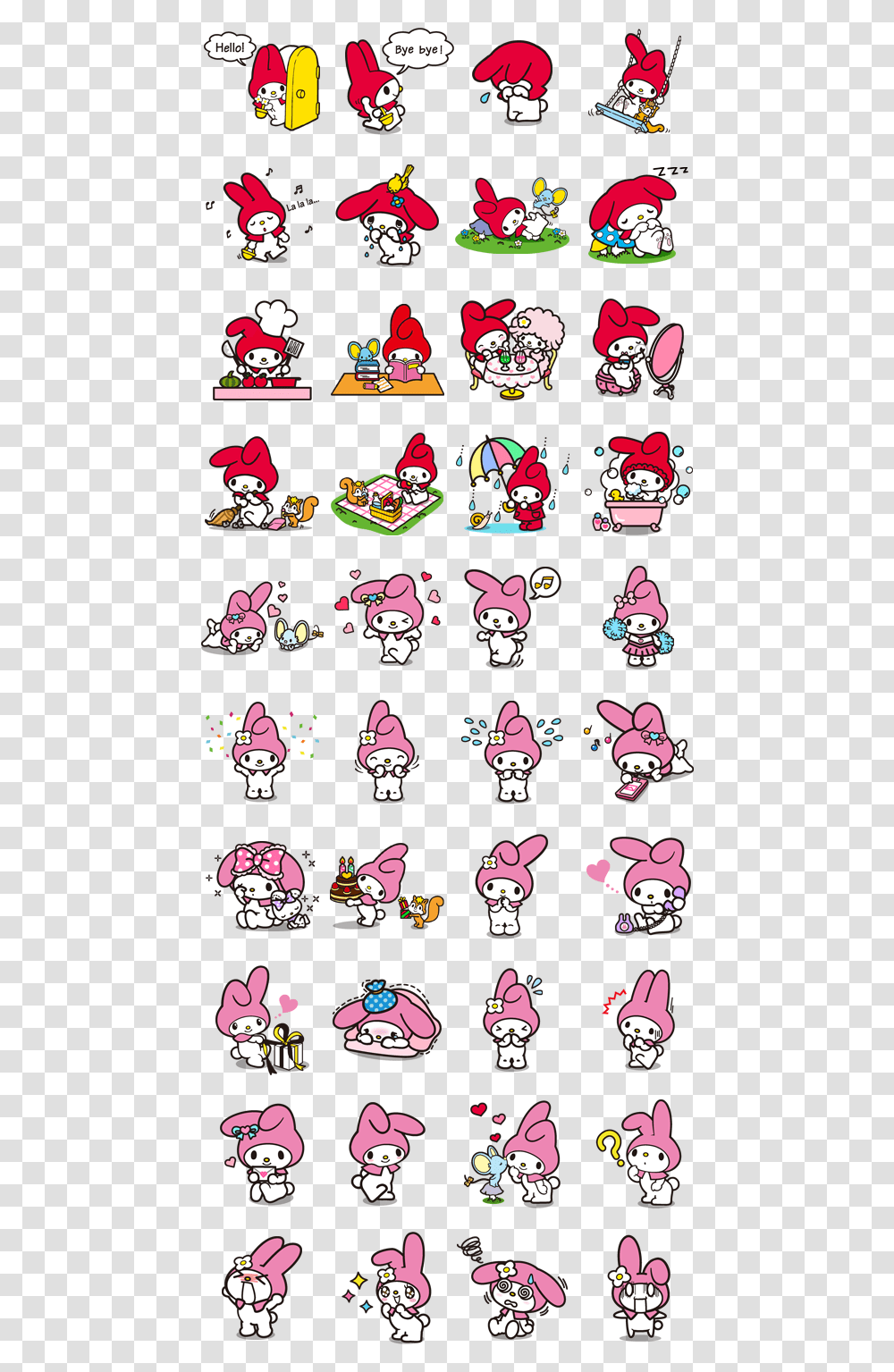 My Melody Line Stickers, Label, Super Mario, Performer Transparent Png