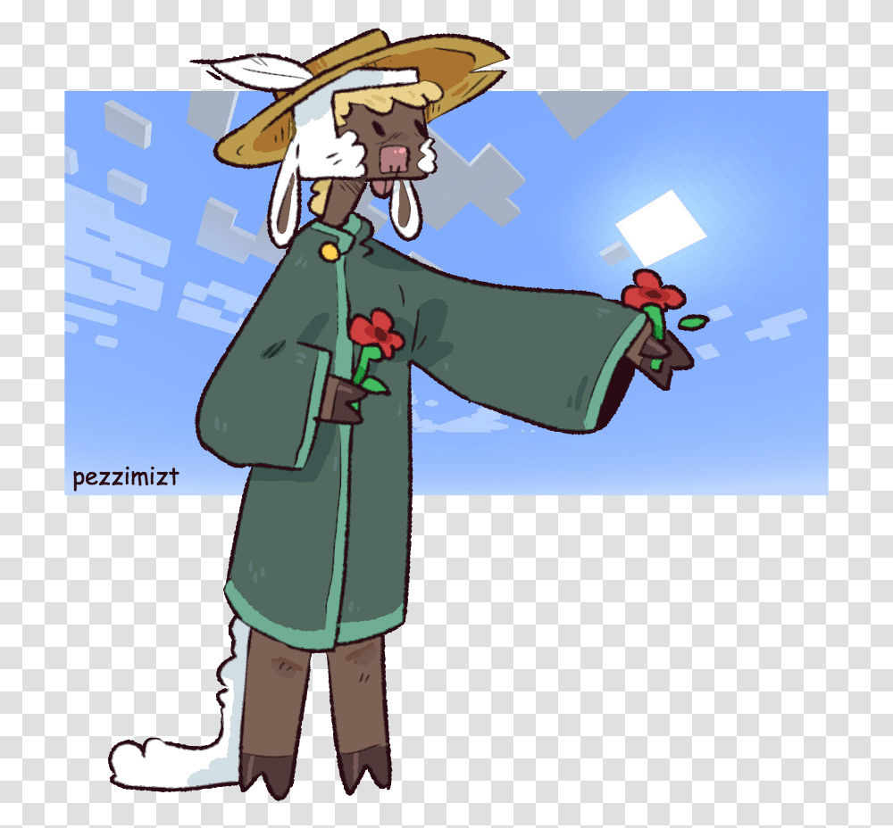 My Minecraft Oc Poppy Shes A Sheep Person Who Was Found Minecraft Sheep Oc, Apparel, Costume, Pirate Transparent Png