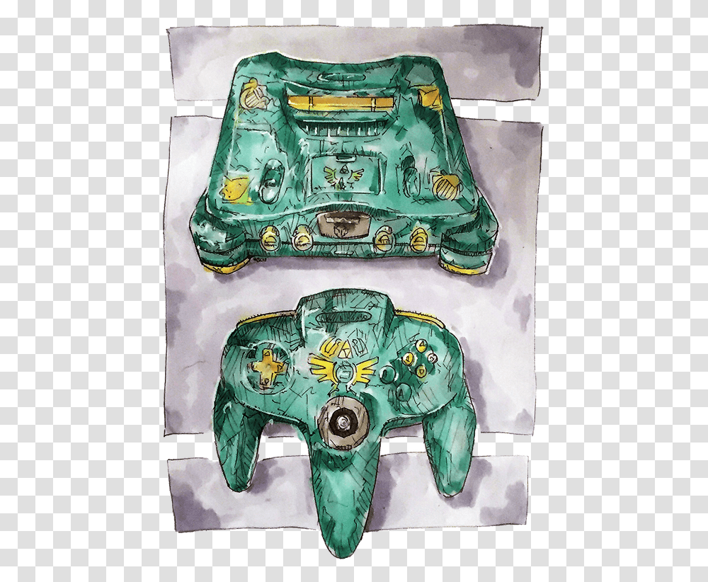 My Ocarina Of Time N64 And Matching Hori Pad Mini Video Games, Elephant, Military Uniform, Armored, Army Transparent Png