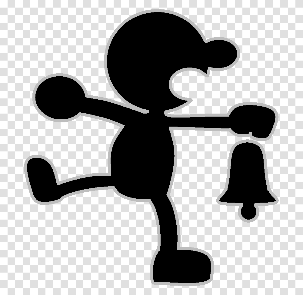 My Of Mr Game And Watch By Mr Game And Watch, Silhouette, Bow, Stencil, Cupid Transparent Png