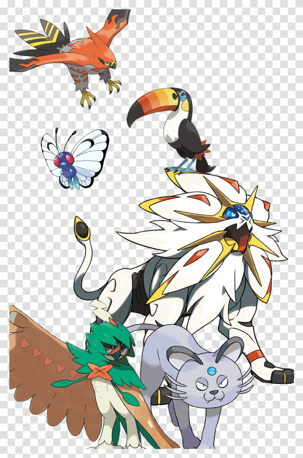 My Pokmon Sun Team Ok So I Already Completed Pokmon Sun And Moon Legendaries, Bird, Animal, Beak, Person Transparent Png