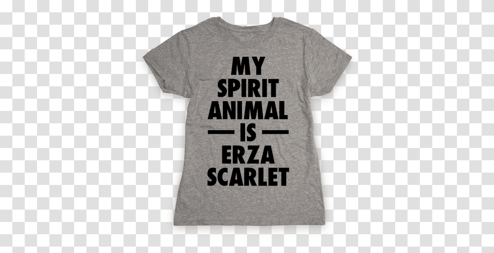 My Spirit Animal Is Erza Scarlet T Shirts Lookhuman One Piece Anime T Shirt Design, Clothing, Apparel, T-Shirt Transparent Png
