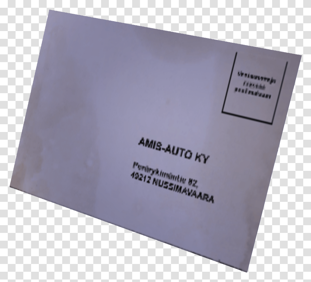 My Summer Car Wiki My Summer Car Envelope, Business Card, Paper Transparent Png