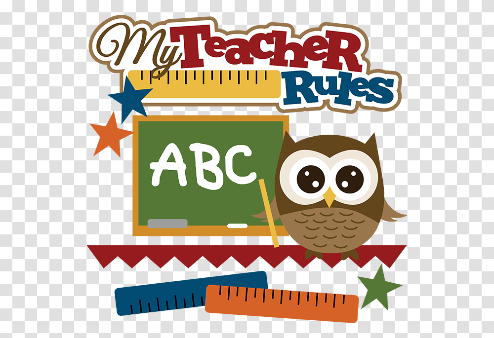 My Teacher Rules School Owl Files, Poster, Advertisement, Number Transparent Png