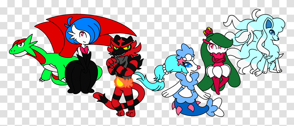 My Team In Pokemon Ultra Moon By Superluigi1025 Fur Cartoon, Graphics, Pirate Transparent Png