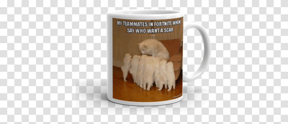 My Teammates In Fortnite When I Say Who Want A Scar Greedy Help Each Other Meme, Coffee Cup, Canine, Mammal, Animal Transparent Png