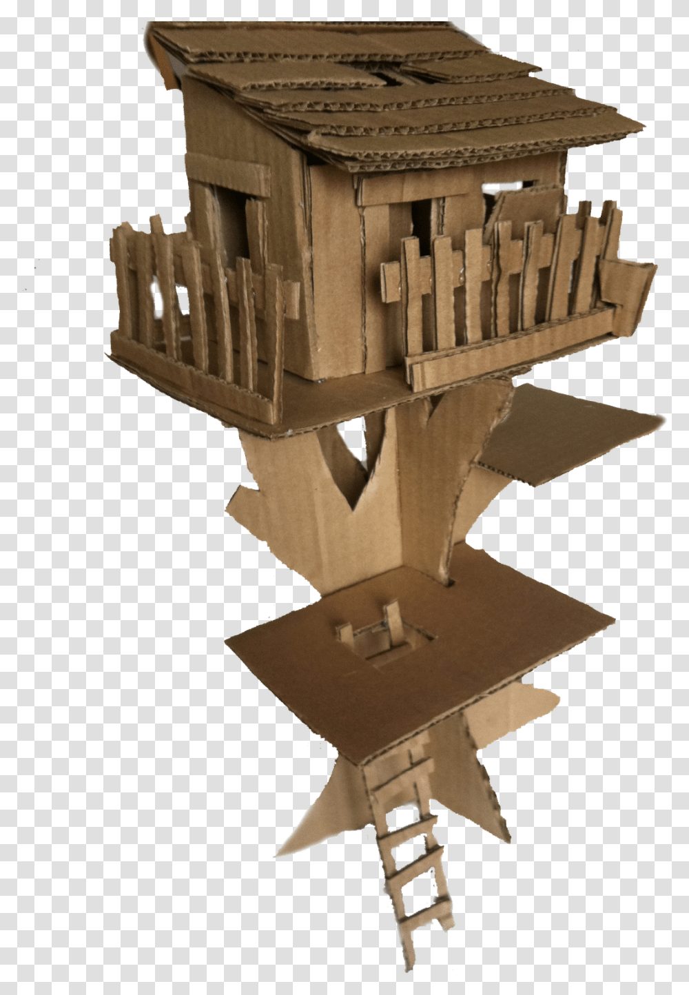 My Tree House Cardboard Tree House Model, Wood, Cross, Symbol, Plywood Transparent Png