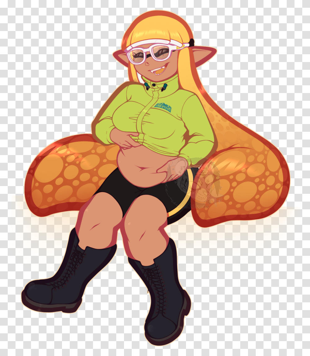 My Tropical Love Splatoon Know Your Meme Chubby Splatoon, Clothing, Person, Back, Sunglasses Transparent Png