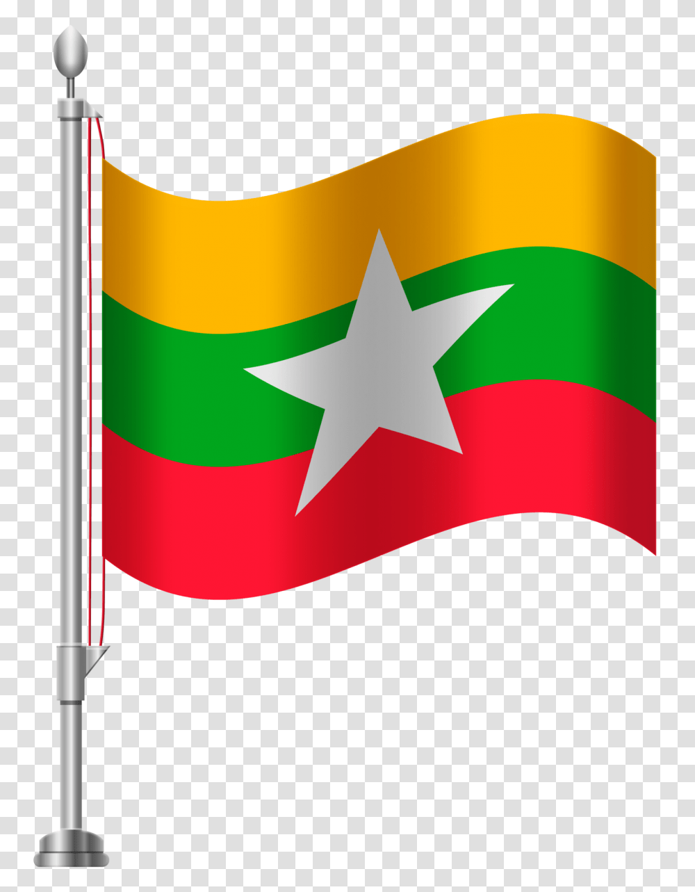 Myanmar Flag Clip Art, Star Symbol, American Flag Transparent Png