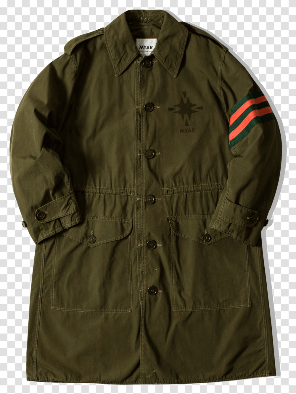 Myar Coats Amp Jackets Noc70 Green Noc70 Pocket, Apparel, Khaki, Overcoat Transparent Png