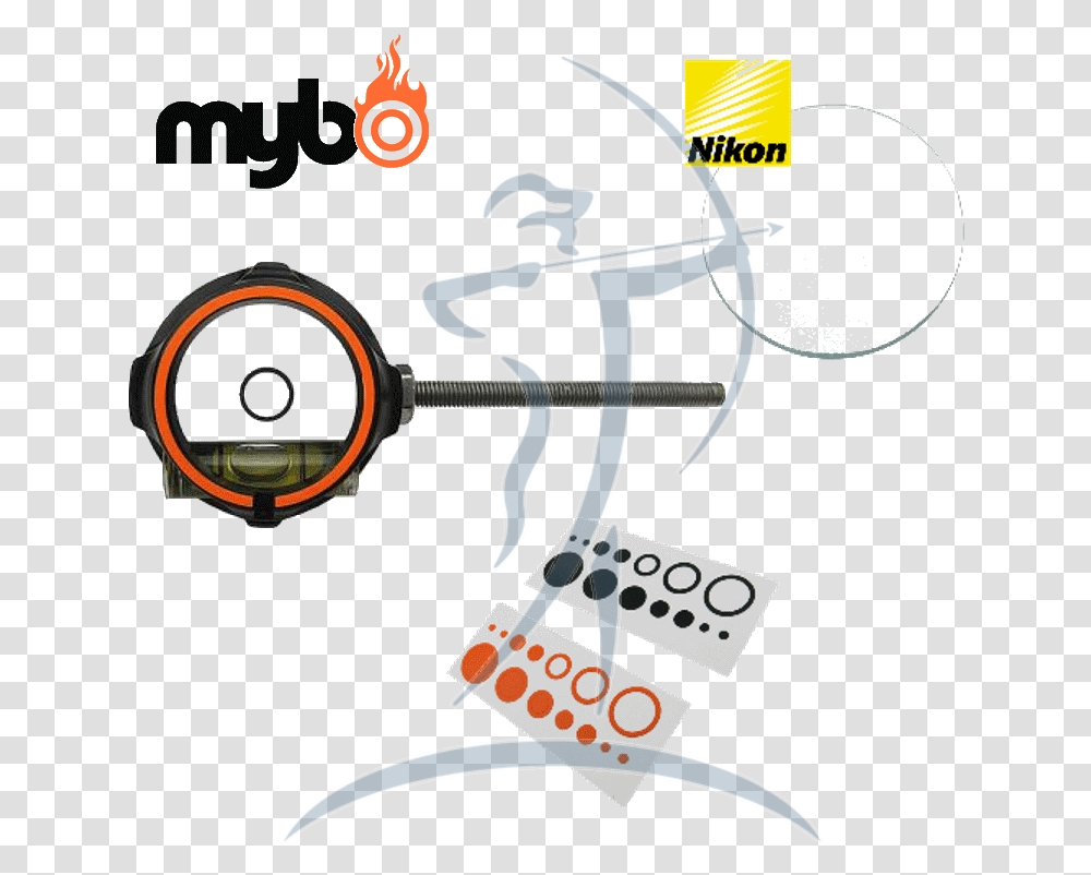 Mybo Merlin Ten Zone Scope Standard Dots & Circles Kit Bogentandlerat Archery Dots For Scopes, Bow, Sport, Sports Transparent Png