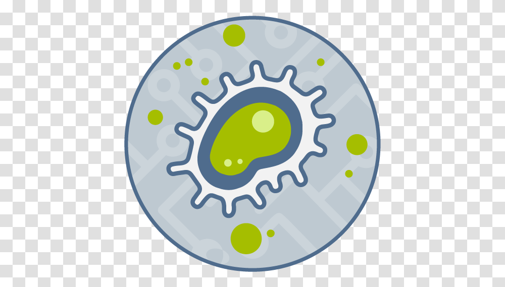 Mycybercare Virus Attack Icon Circle, Vegetation, Plant, Nature, Rug Transparent Png