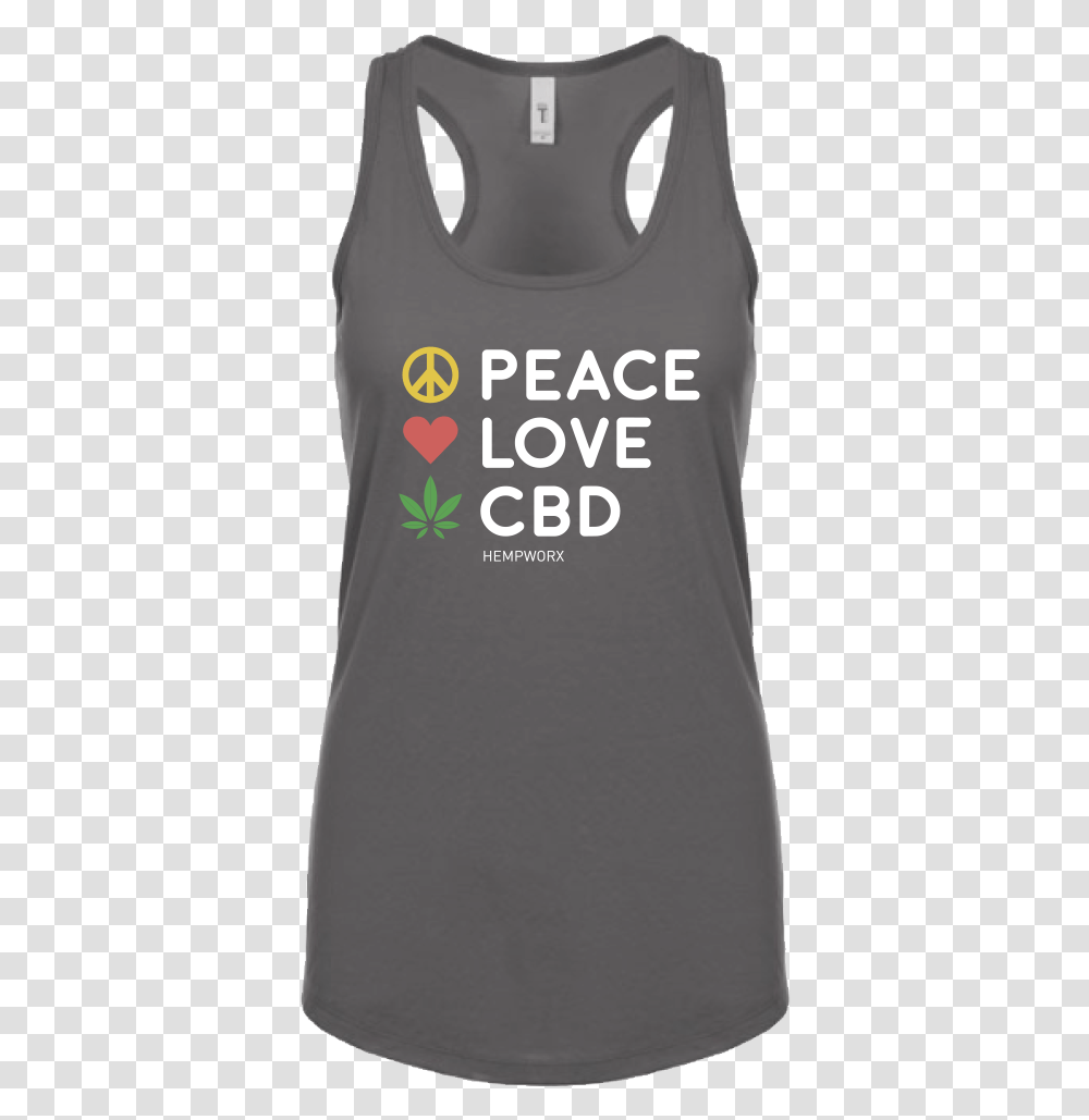 Mydailychoice Emoji Peace Love Cbd Active Tank, Clothing, Apparel, Tank Top, T-Shirt Transparent Png