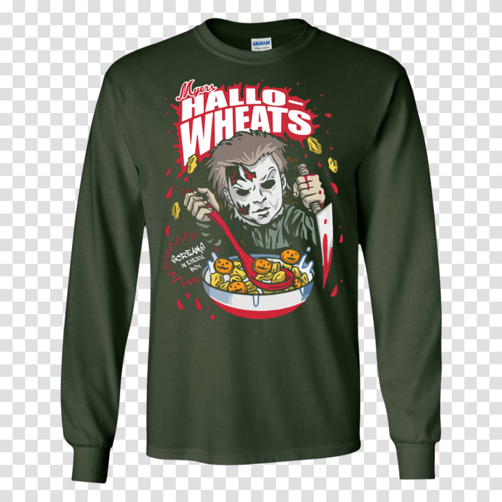 Myers Hallo Wheats Shirt Halloween Michael Myers Ultra Cotton, Apparel, Sleeve, Long Sleeve Transparent Png