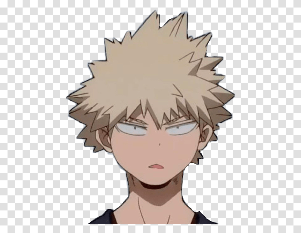 Myheroacademia Sticker By Laylapeters87 Confused Bakugo Sticker, Comics, Book, Manga, Person Transparent Png