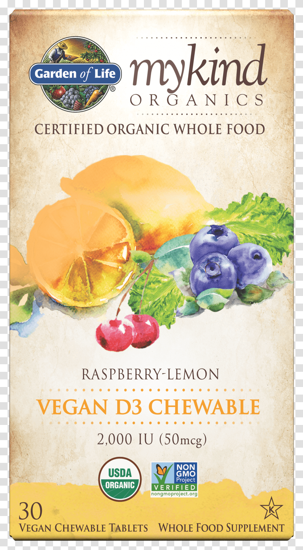 Mykind Organics Chewable Vegan D3 Raspberry Lemon Organic Prenatal Vitamins, Plant, Poster, Advertisement, Flyer Transparent Png