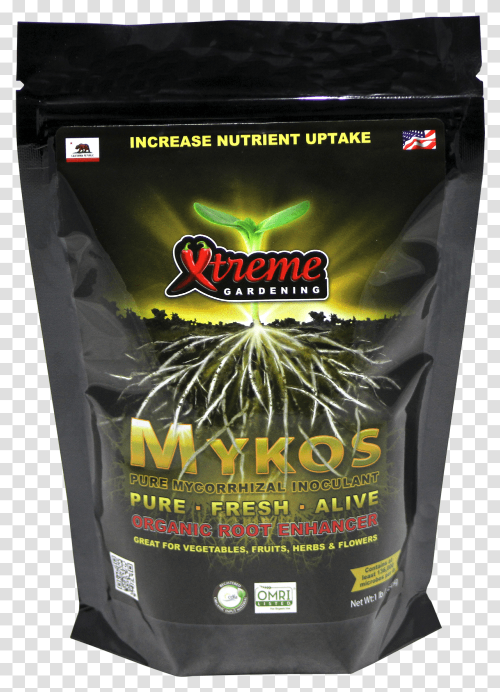 Mykos Pure Mycorrhizal Inoculant By Xtreme Gardening Xtreme Gardening Mykos 20 Lbs, Plant, Food, Liquor Transparent Png