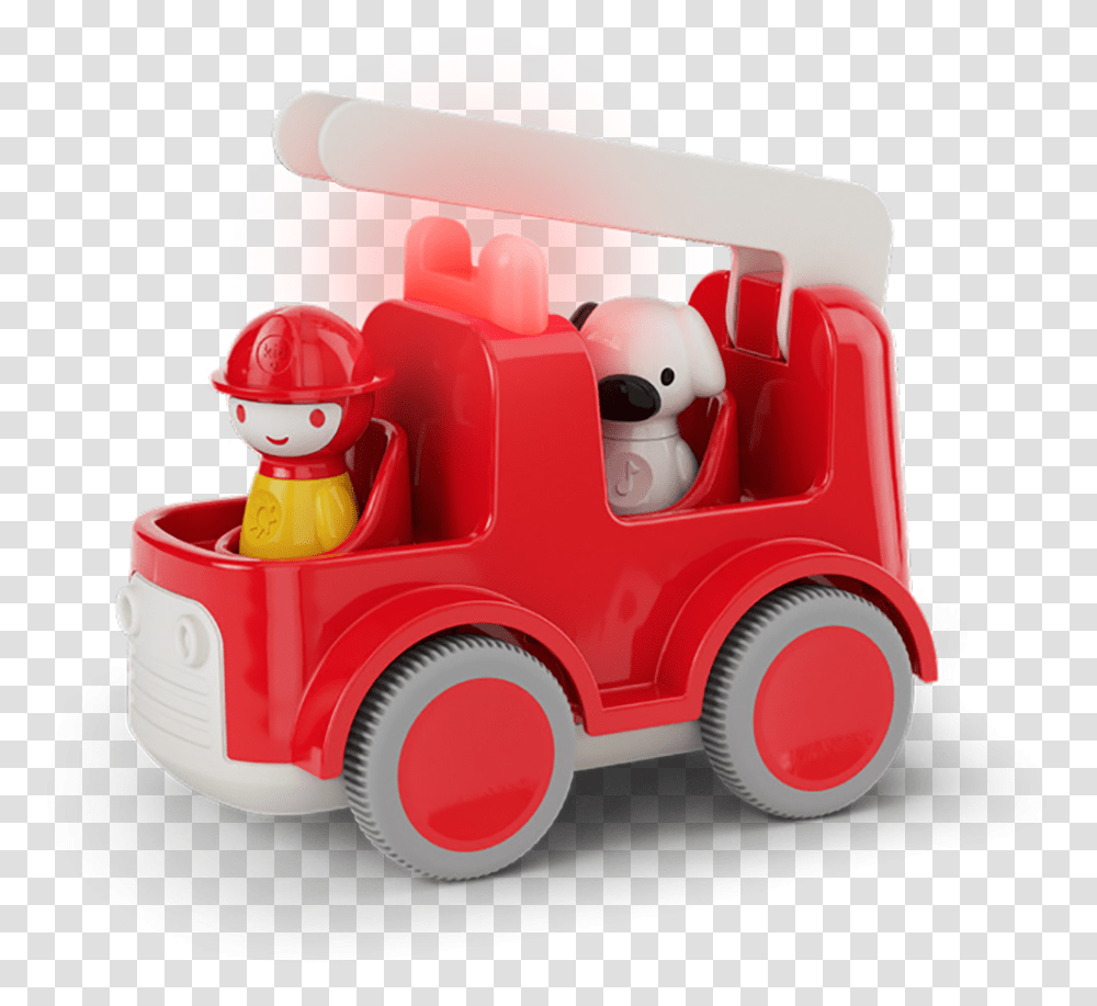 Myland Fire Truck Kid O Firetruck, Vehicle, Transportation, Toy, Plush Transparent Png