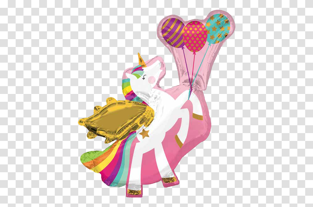 Mylar Magical Unicorn Balloon, Sweets, Food, Confectionery, Leisure Activities Transparent Png