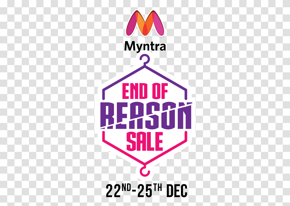 Myntra End Of Reason Sale, Label, Sticker Transparent Png