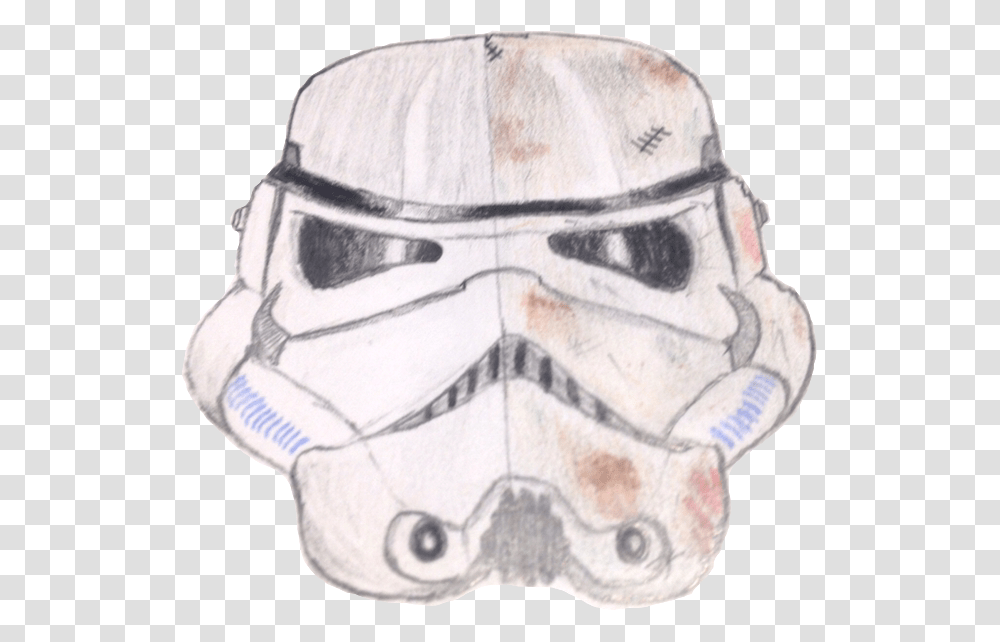 Myphoto Mydrawing Halfhalf Stormtrooper Starwars Sketch, Furniture, Soil, Rock, Person Transparent Png
