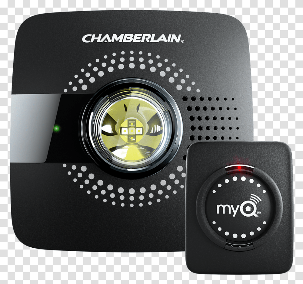 Myq G0301 D Myq Smart Garage Hub Hero Chamberlain Myq Smart Garage Hub, Electronics, Wristwatch, Camera, Speaker Transparent Png