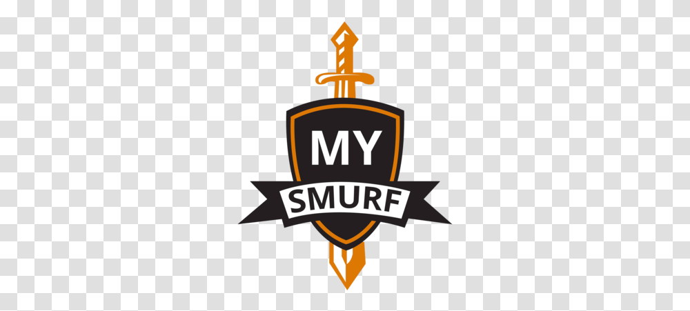Mysmurf Smurf Account Logo, Symbol, Trademark, Text, Light Transparent Png