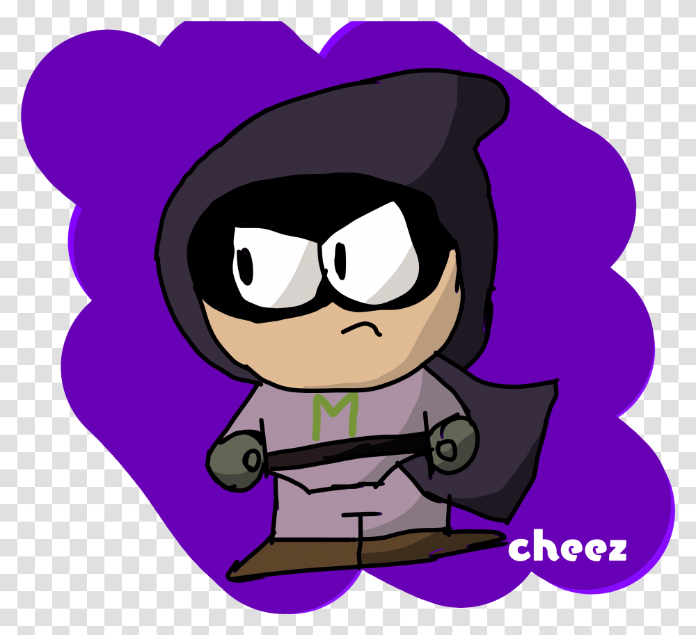 Mysterion From South Park By Cheezcurlz Cartoon, Graphics, Label, Text, Advertisement Transparent Png
