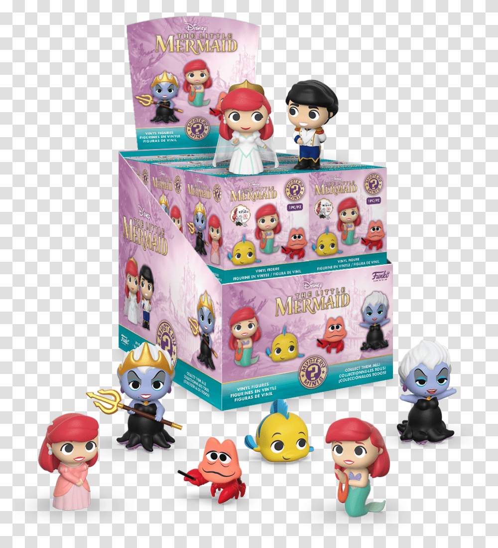 Mystery Minis Little Mermaid, Super Mario, Toy, Figurine Transparent Png