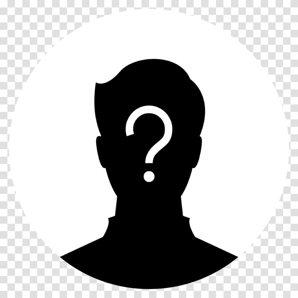 Mystery Person Clipart Profile With Question Mark, Stencil, Logo Transparent Png
