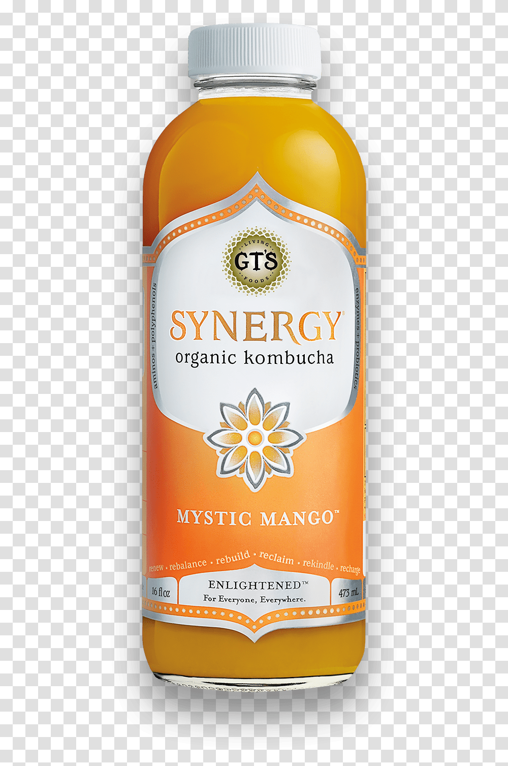 Mystic Mango Synergy Kombucha, Bottle, Beverage, Drink, Alcohol Transparent Png